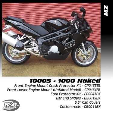Padací chrániče - MZ 1000 S (nekapotovaná), černé
